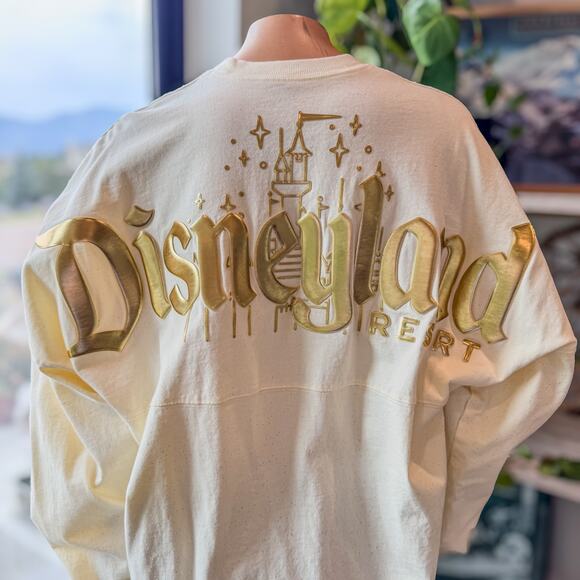 Disneyland Resort Pixie Dust Cream/Gold Spirit Jersey w/ Gold Foil Logo, Large - Picture 4 of 10